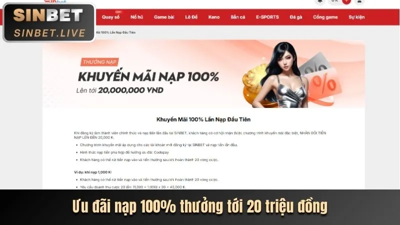 Thưởng nạp lại hàng ngày tại 188bey web